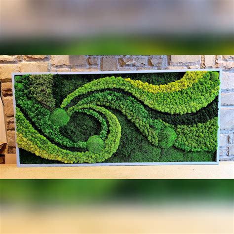 Moos Wandkunst Moos Wand Greenwall Moos Rahmen Etsy De