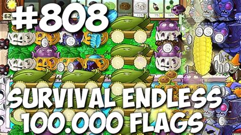 Plants Vs Zombies Survival Endless Flags Part