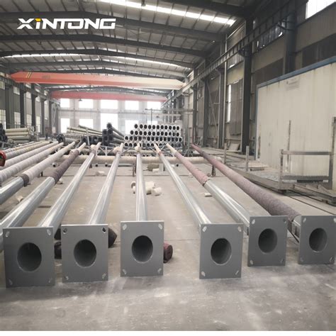 M Hot DIP Galvanized Pipe Electric Street Lighting Poles LED Pole And Galvanized Pole
