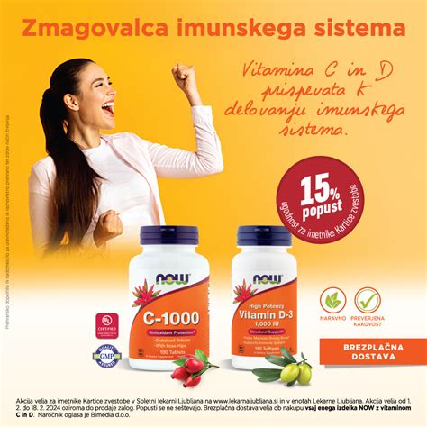 NOW Vitamin C 500 Mg 100 Tablet Spletna Lekarna Ljubljana