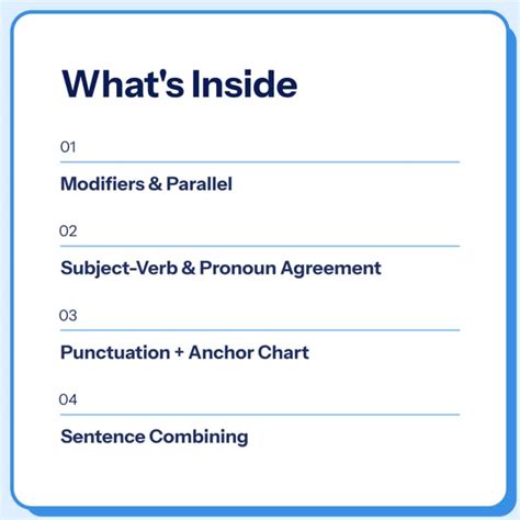 Grades 811 Core Sat Grammar Bundle Modifiers Agreement Punctuation