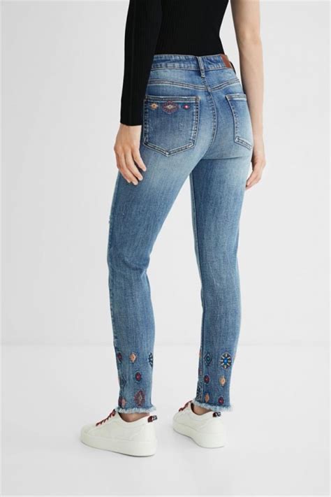 Denim Cu Broderie Outlet Desigual Solmar