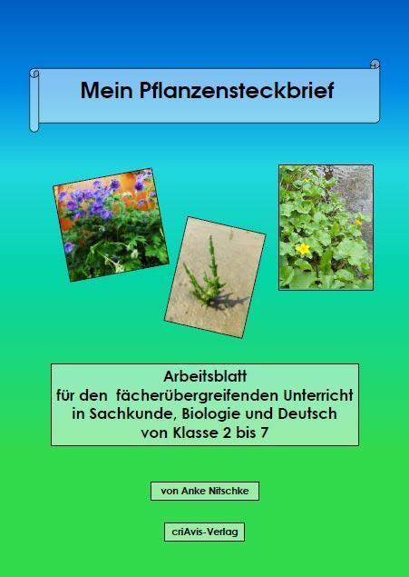 Mein Pflanzen Steckbrief Criavis Verlag