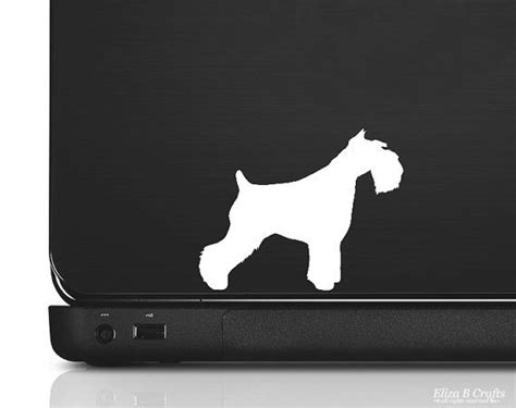 Miniature Schnauzer Silhouette Vinyl Sticker Decal By Elizabcrafts 4