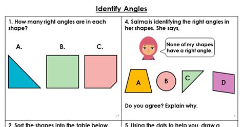 Free Year 4 Identify Angles Lesson Classroom Secrets Classroom Secrets