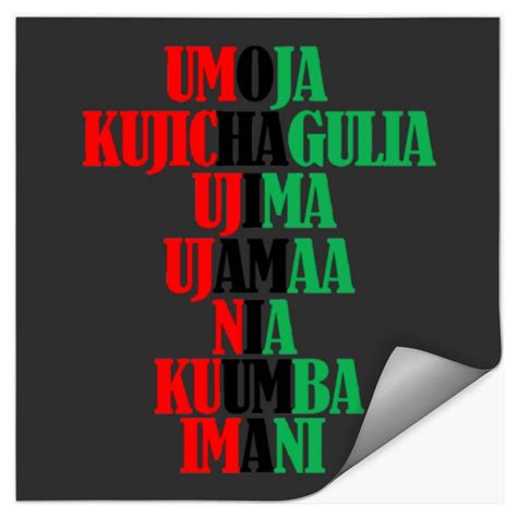 Seven Principles of Kwanzaa Kinara Colors Stickers sold by C3thinktank ...