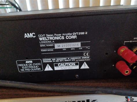 AMC Weltronics CVT2100a Photo 4655290 UK Audio Mart