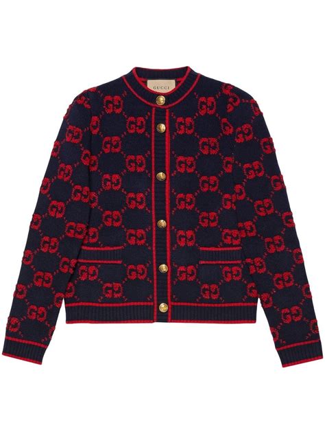 Gucci GG Jacquard Cardigan Farfetch