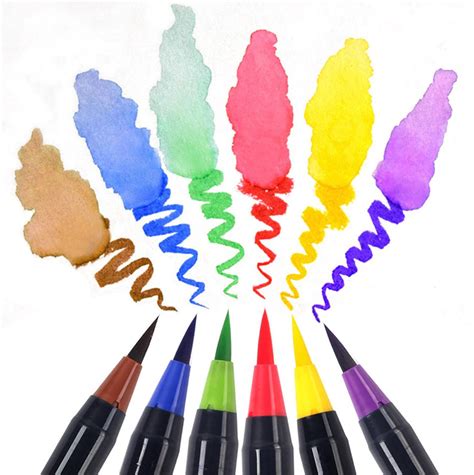 Set Von Pinsel Kunst Marker Stift Aquarell Stifte Zum Etsy