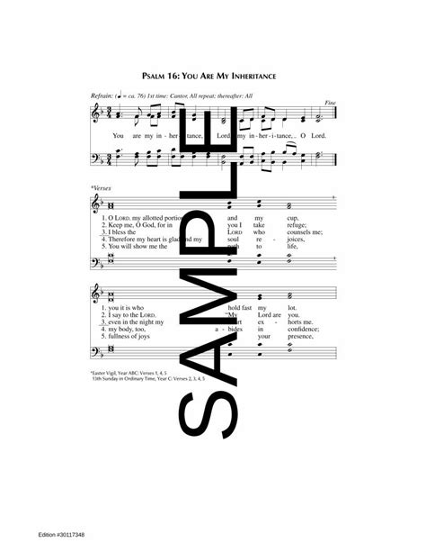 PDF Psalm 16 You Are My Inheritance Music Worship Service Cdn