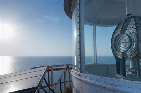 Premium Photo | Lighthouse top view over the ocean