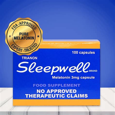 Sleepwell Melatonin 3mg Sleeping Pill For Adult Sleep Supplement Box Of