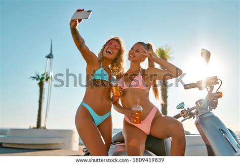 Attractive Caucasian Women Bikini Swimwear Having Stock Photo 1809419839 Shutterstock