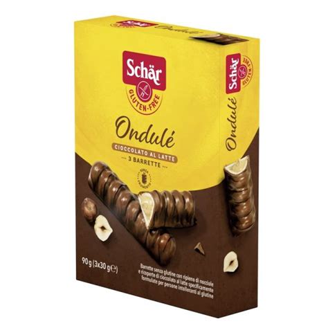 Schar Ondule Barrette Con Ripieno Di Nocciole Ricoperte Di Cioccolato