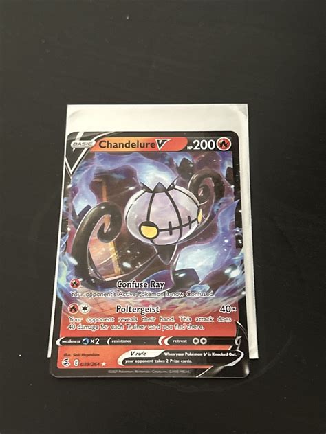 Pok Mon Tcg Chandelure V Fusion Strike Holo Ultra Rare Ebay