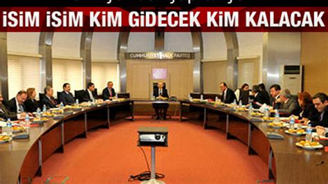 İşte CHP MYK da gidecek ve kalacak isimler