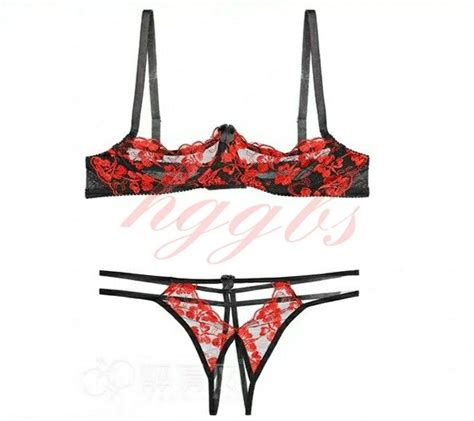 Hggbs Ready Stock Open Breast Half Cup Wire Bust Sexy Lingerie