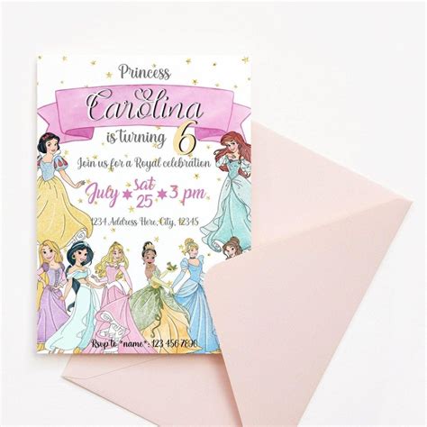 Disney Princess Party Invite Mama Life Printables Worksheets Library