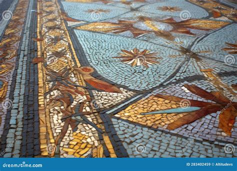 Detail of Intricate Roman Mosaic Floor Stock Illustration ...