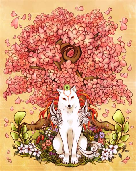 Ammy And Cherry Blossom Okami Amaterasu Fan Art Fanpop