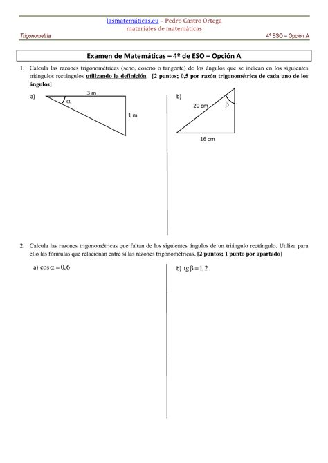 Trigonometria Trigonometria Materiales De Matemticas