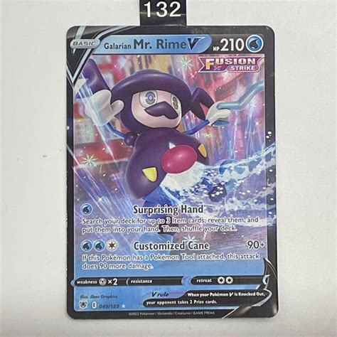 Galarian Mr Rime V Pokemon Card 049189 Astral Radiance Oz132 Ebay