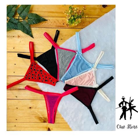 Kit 10 Calcinhas Sexy Fio Dental Lingerie Sensual Atacado Shopee Brasil