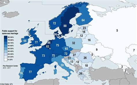Public Support For Same Sex Marriage In Europe Pew Survey 2049x1270 OC R MapPorn