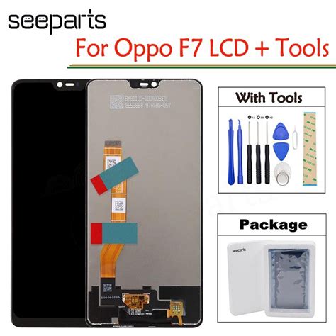 ทดสอบดีสำหรับ Oppo F7 LCD CPH1819จอแสดงผล Touch Screen Digitizer ...