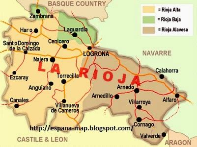 La Rioja Mapa España Mapa