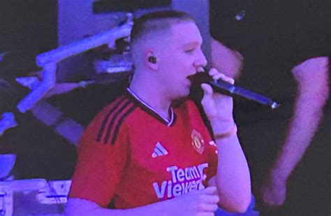 Man United News Rapper Aitch At Glastonbury Wearing New Home Shirt