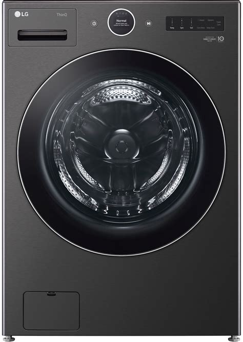 LG - 5.0 Cu. Ft. High-Efficiency Stackable Smart Front Load Washer with ...