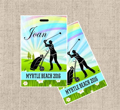 Golf Bag Tag Personalized Golf Team ID Tag Golf Tags Golf Etsy