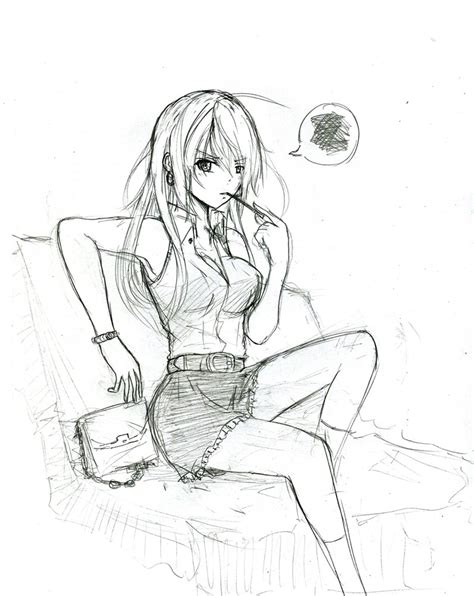 Hot Anime Girl Drawing At Getdrawings Free Download