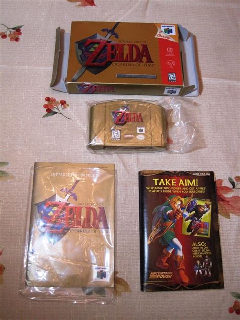 Legends Of Zelda Ocarina Of Time Gold Collectors Edition In Box