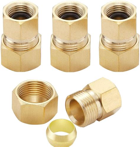 Lasco 17 6691 3 8 Inch Female Fine Thread Flare By 1 4 Inch Compression Brass