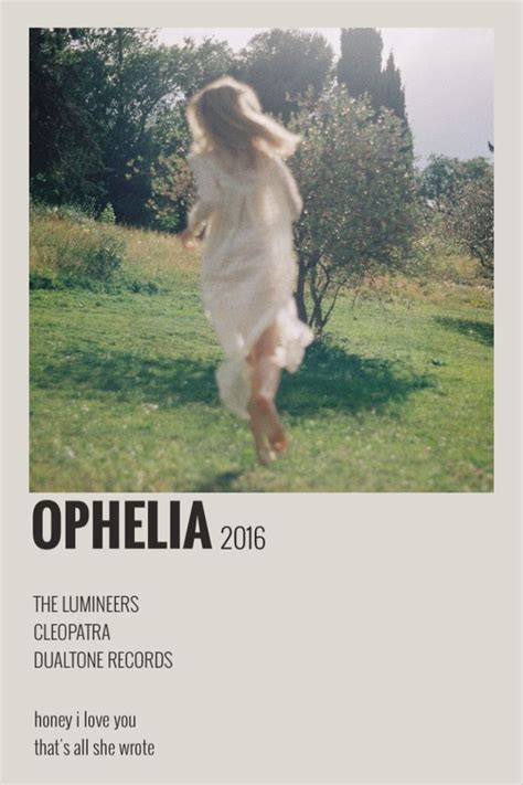 ophelia the lumineers | Music poster ideas, Vintage music posters ...