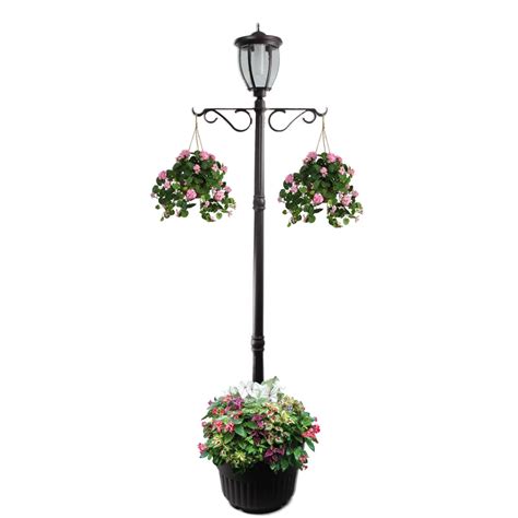 Outdoor Solar Lamp Post With Planter - Outdoor Lighting Ideas