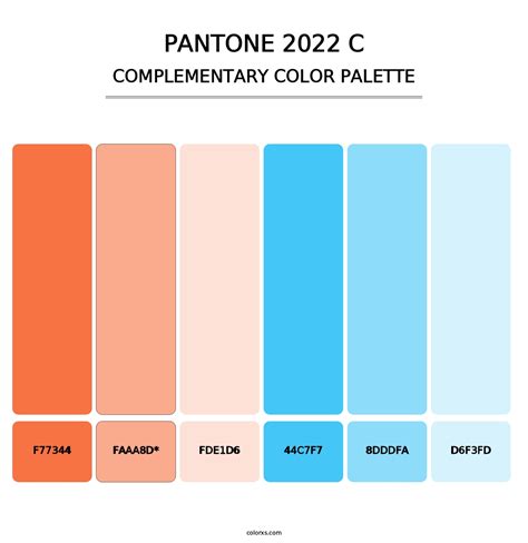 PANTONE 2022 C Color Palettes Colorxs