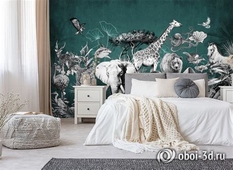 3D Фотообои «Сафари» - купить в Москве, цена в Интернет-магазине Обои 3D
