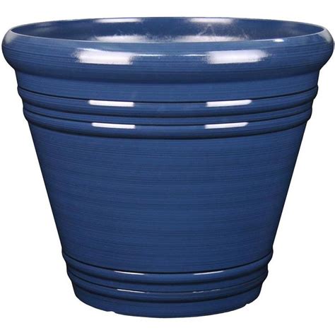 Navy Blue Resin Planter For Your Garden