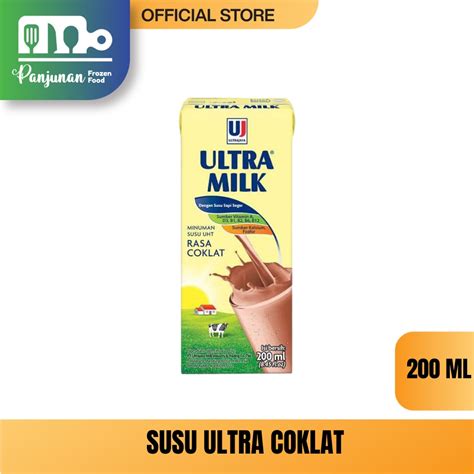 Jual Susu Ultra Milk Uht Coklat Ml Cokelat Chocolate Shopee