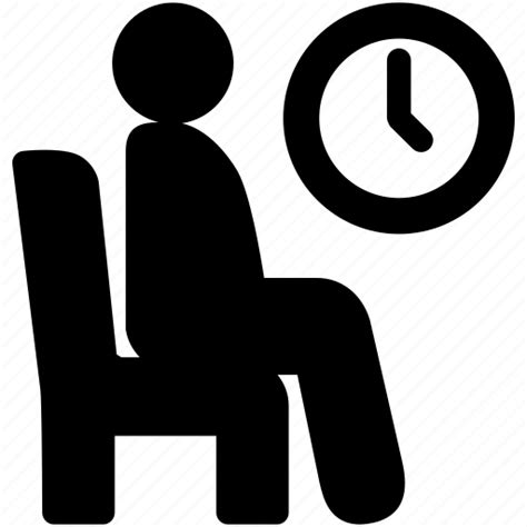 Boring Room Seated Sitting Wait Waiting Icon