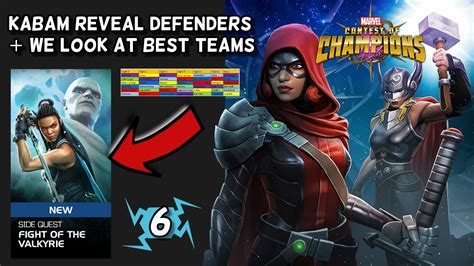 Full Defenders List For Fight Of The Valkyrie Side Quest Best Champs Marvel Contest Of