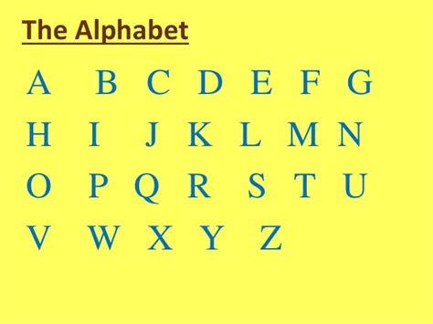 Ppt alphabet