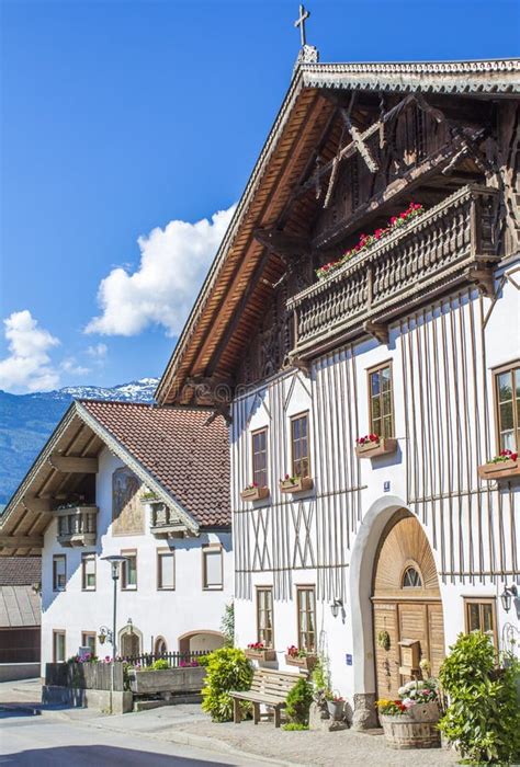 Thaur Austria. Architecture Thaur Stock Photo - Image of green, house ...