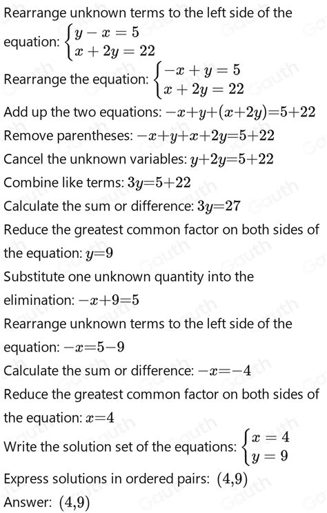 Solved Y X X Y Which Ordered Pair X Y Satisfies The System Of