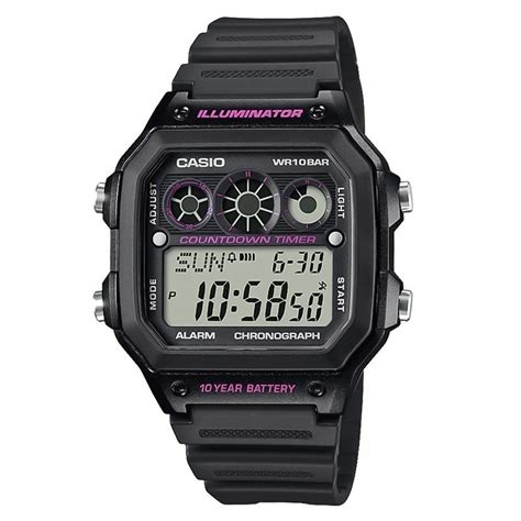 Rel Gio Casio Illuminator Digital Masculino Ae Wh A Vdf Sc