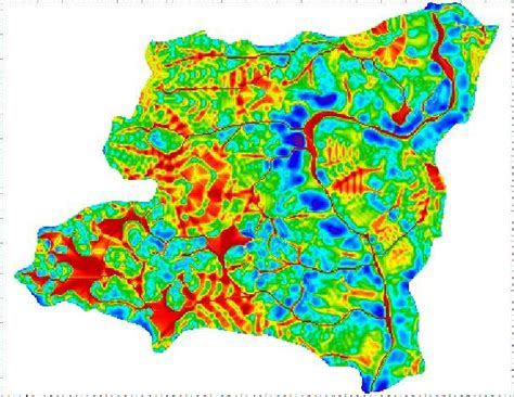 The spatial image of morphometric characteristics of the study area ...