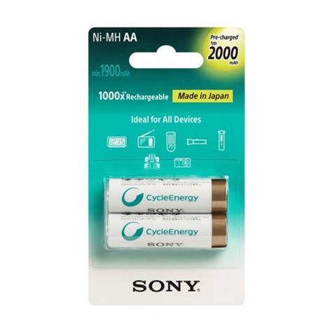 Sony AA Cycle Energy Multi Use Premium 2Pcs 2000mAh Blister Battery